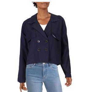 Maison Jules Womens Crop Cold Weather Trench Jacke